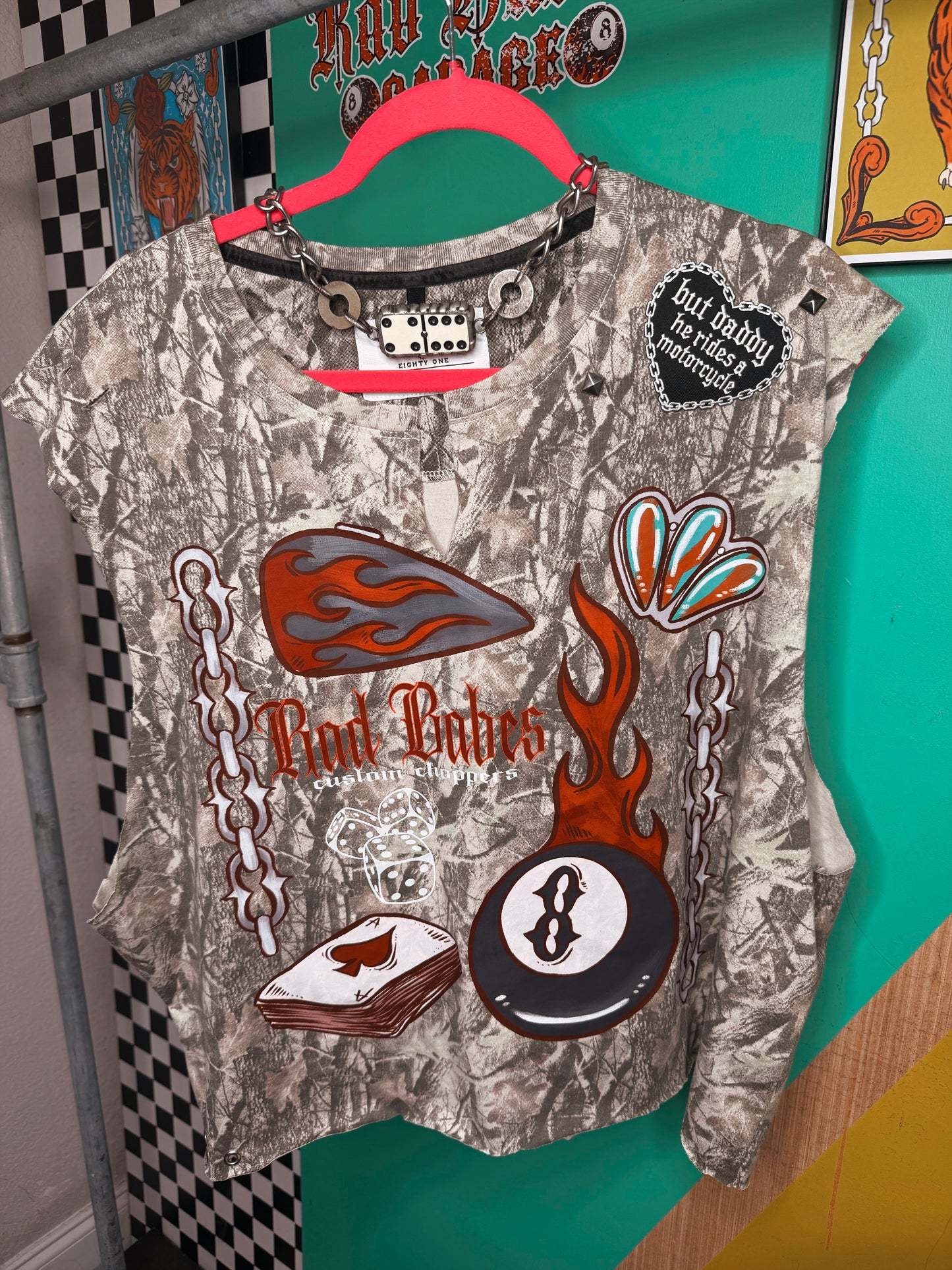 Moto Collage Camo muscle tees- XL-2X
