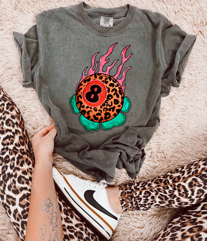 Leopard 8 ball Tee