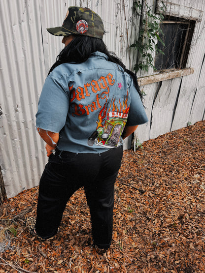 Rat Rode Babe Button Up -2X