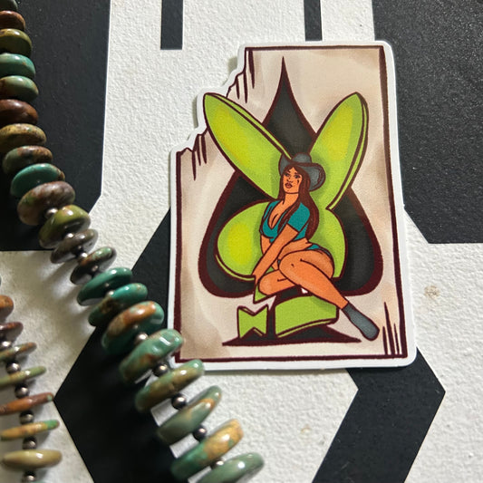 PB cowgirl sticker