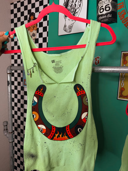 Up in Smoke Horseshoe ribbed tanks -size 3x