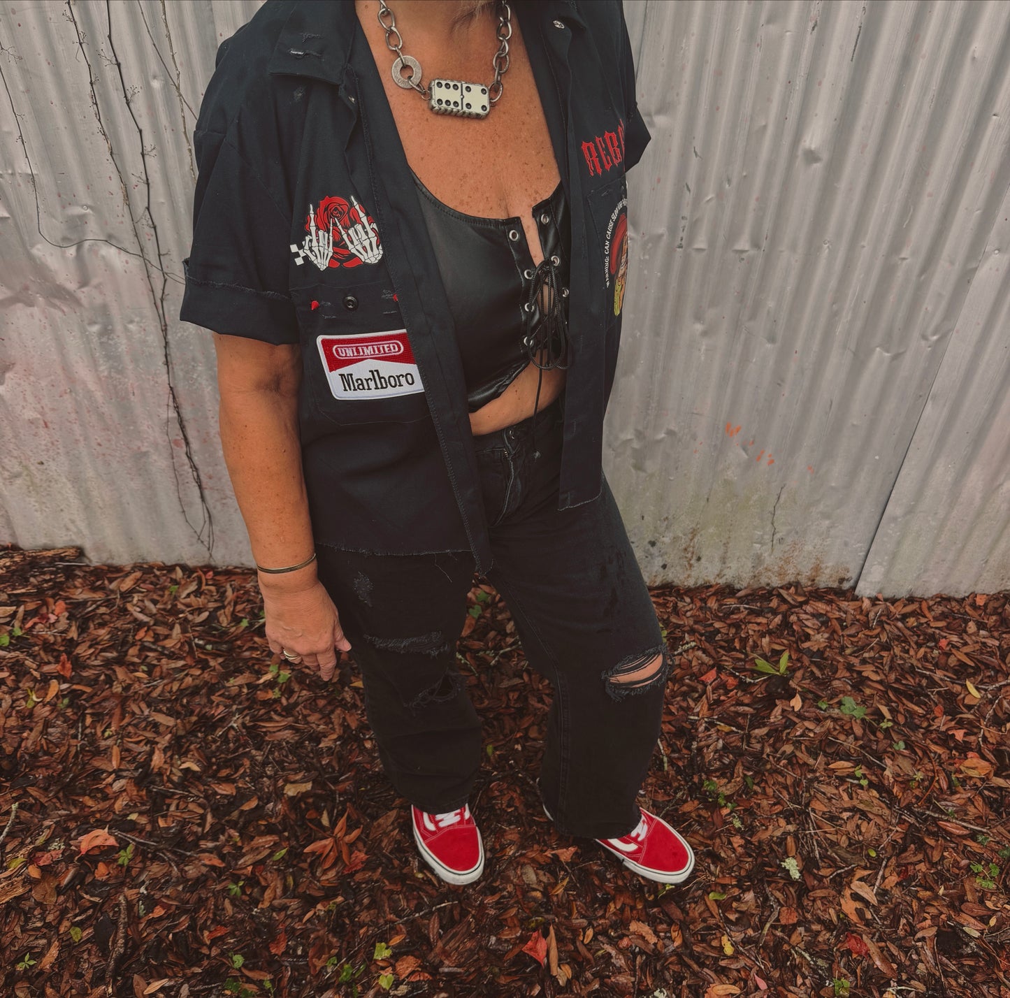 Slow and Painful Button Up-size Medium
