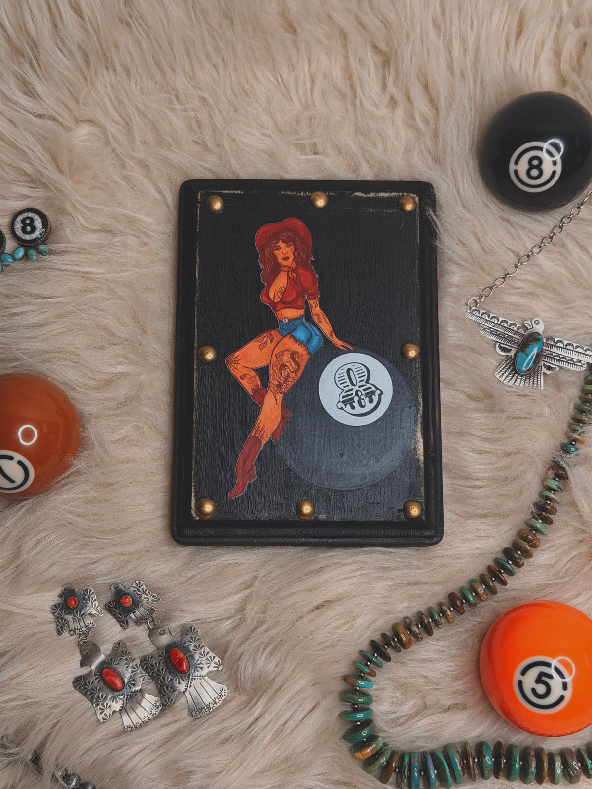 Pool Ball Pin Up Wall Decor 5X7
