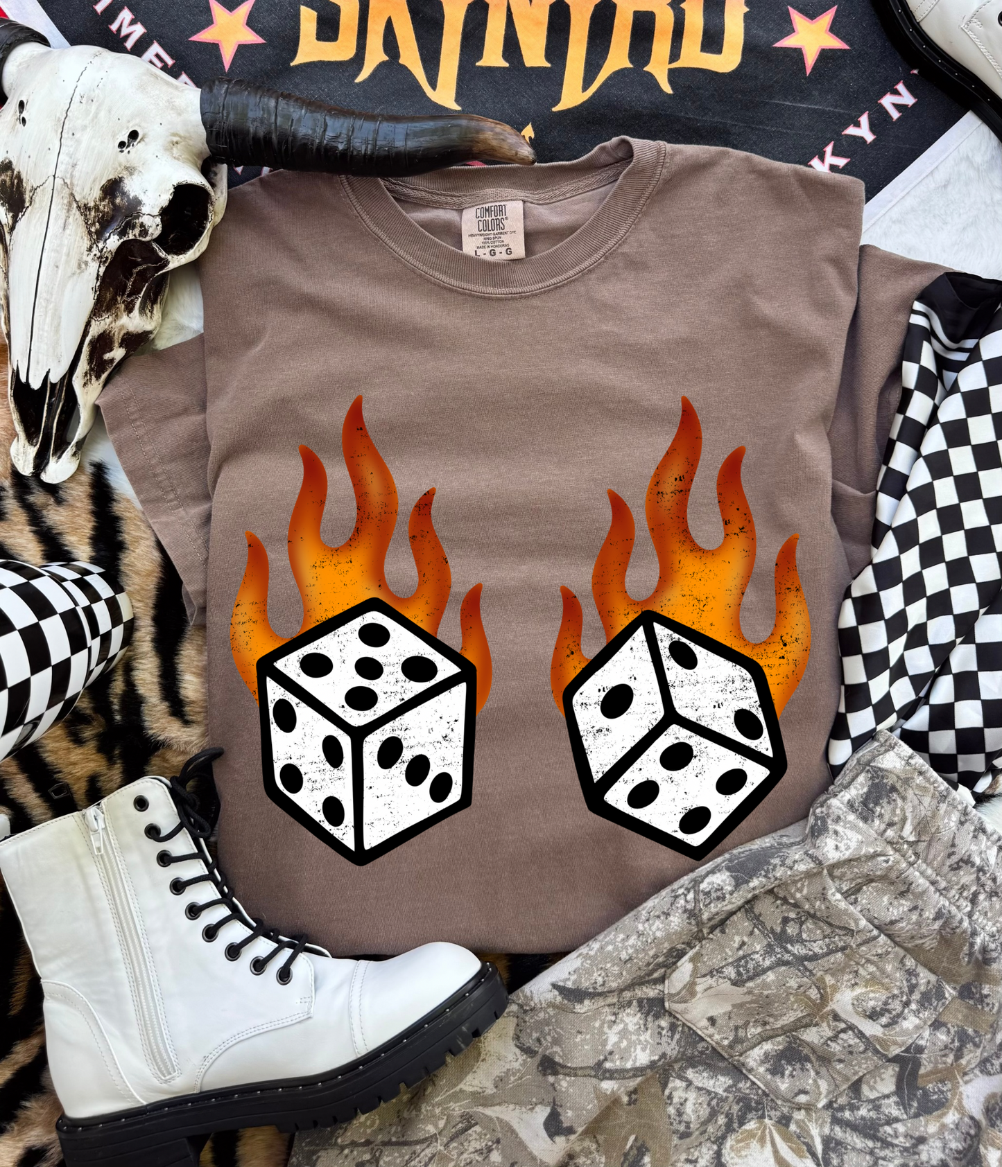 Flamin Dice Tee