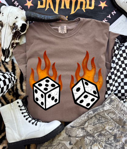 Flamin Dice Tee