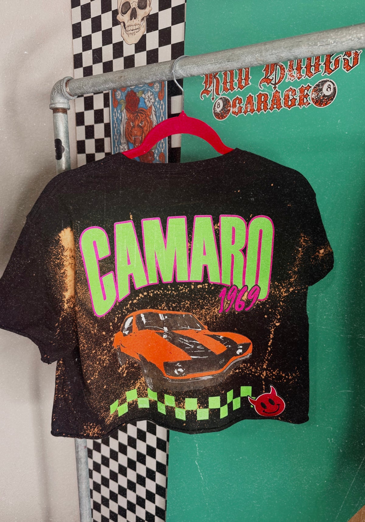 Custom distressed Camaro tee-Medium