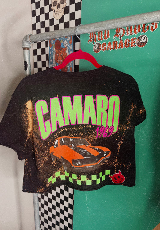Custom distressed Camaro tee-Medium