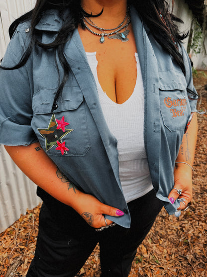Rat Rode Babe Button Up -2X