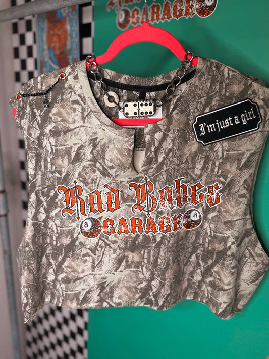 Rad Babes Garage Camo muscle tees- S-M
