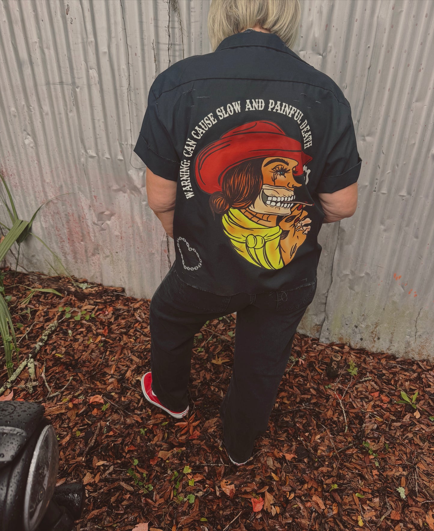 Slow and Painful Button Up-size Medium