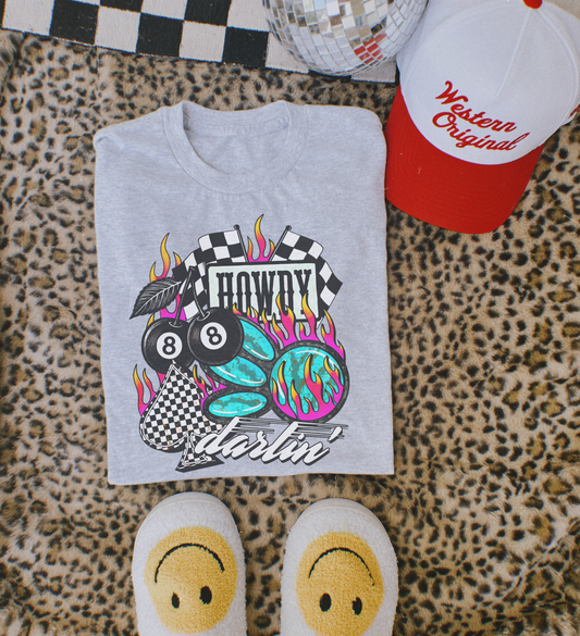 Howdy Darlin collage Sublimation Tee