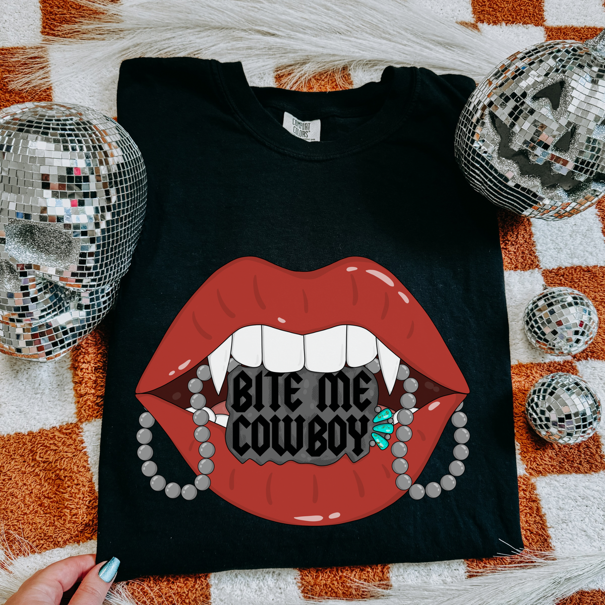 Bite me cowboy tee