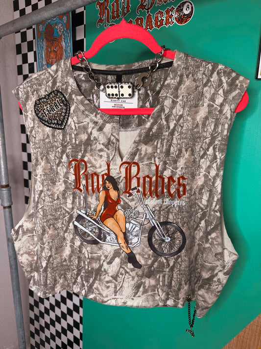 Rad Babes Choppers camo muscle tees- M-L