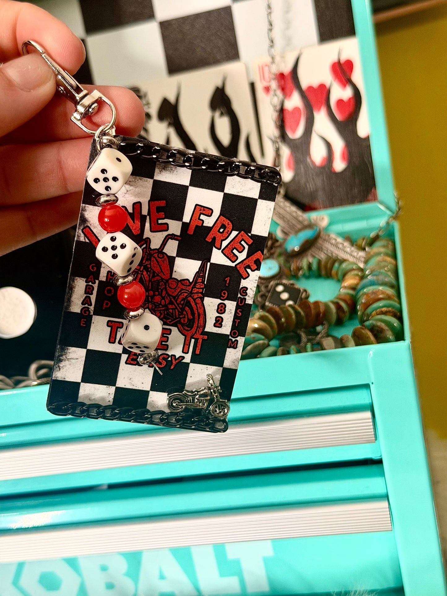 Live Free Purse charm