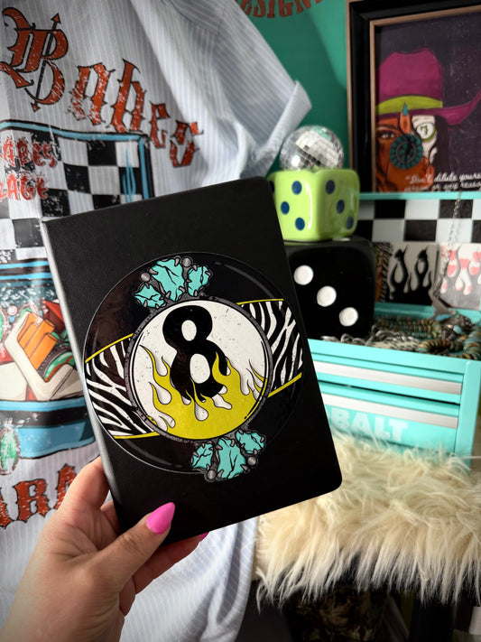 Zebra 8 ball Journal