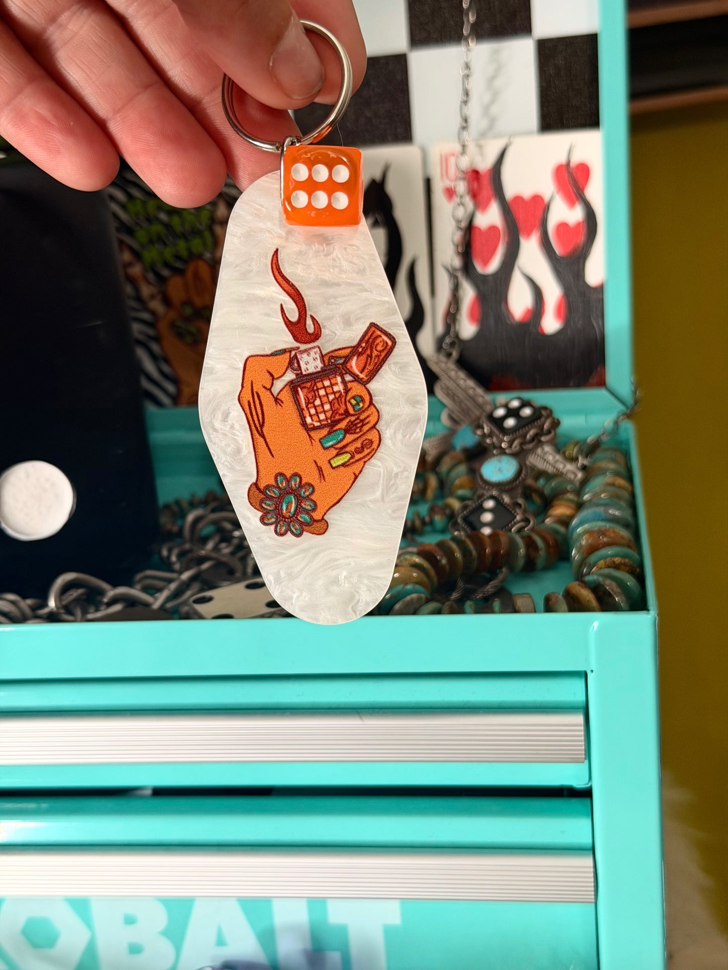 Lighter Hand Motel Keychain