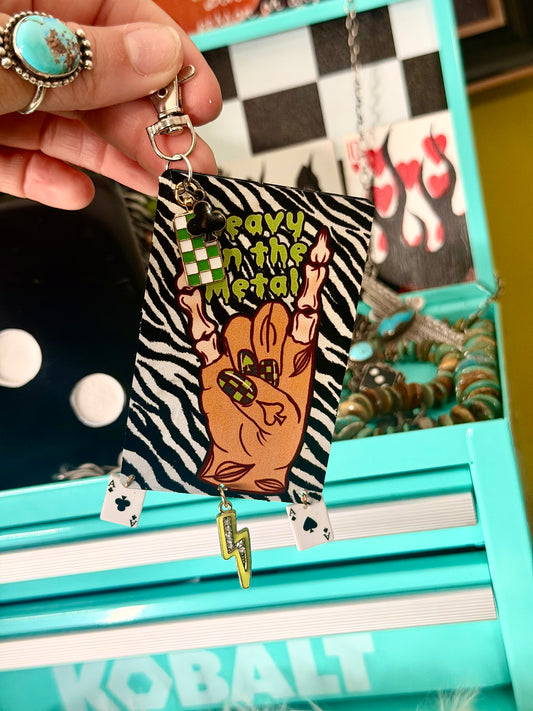 Heavy Metal purse charm