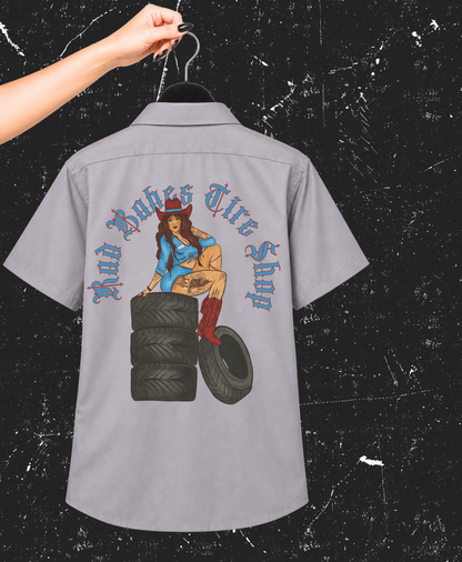 Rad Babes Tire Shop Button up