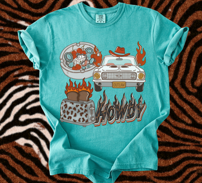 Howdy outlaw collage tee