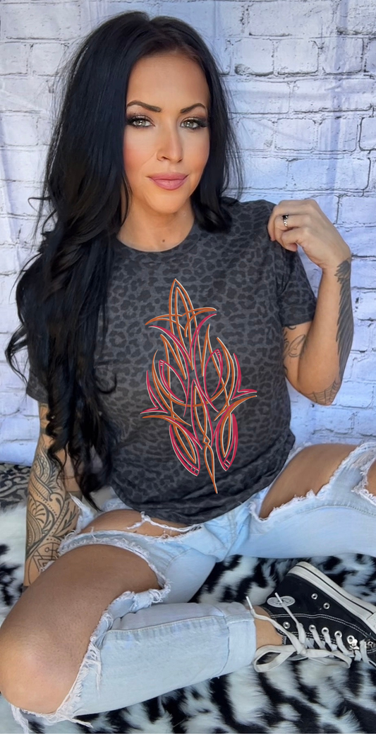Pinstripe LEOPARD tee