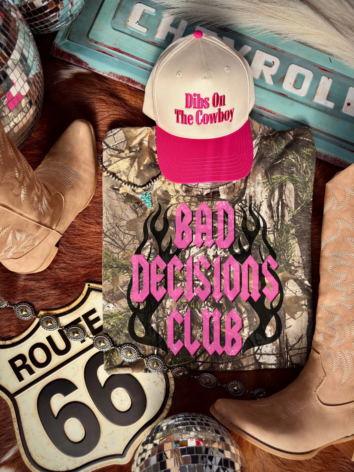 Bad Decisions Club Camo Tee