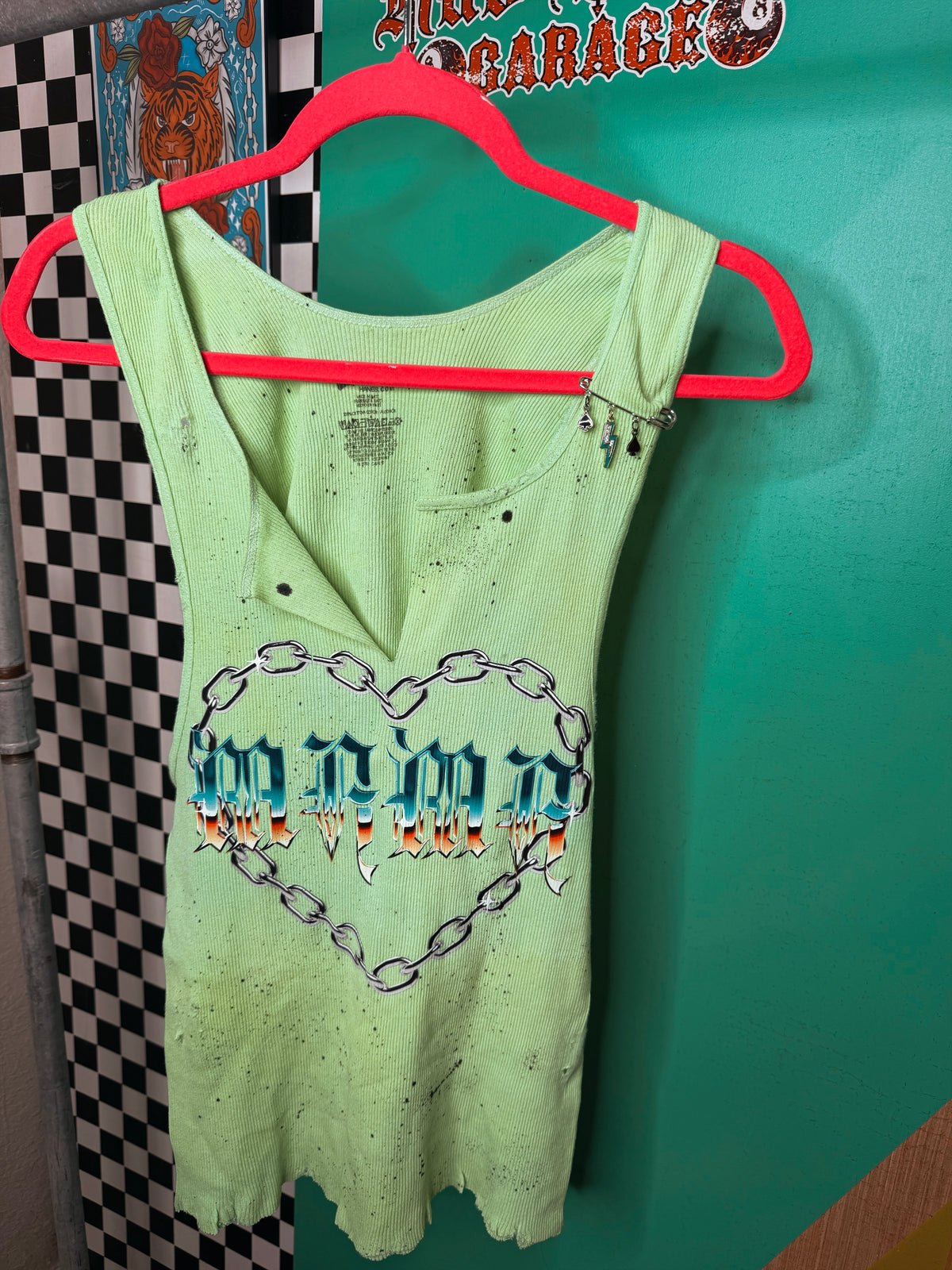 Chrome Mama ribbed tank-3X