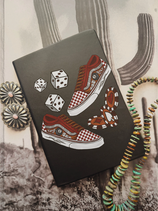Off the wall Poker Chips Hardcover Journal