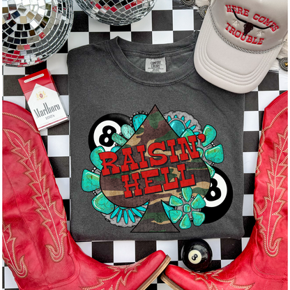 Camo Raisin Hell Tee