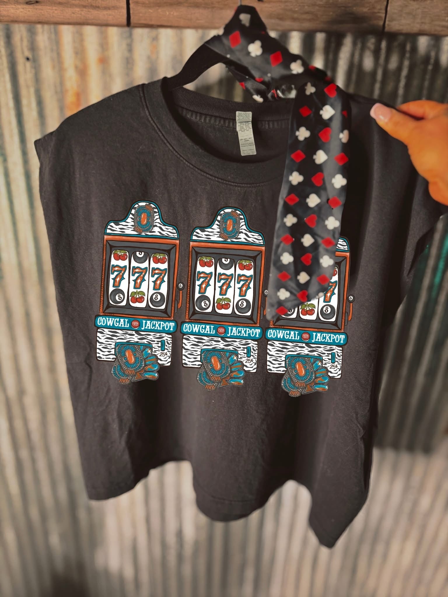 Cowgal Jackpot muscle tee – Up in Smoke Outlaw Co.