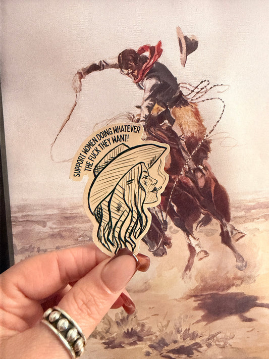 Women doing whatever sticker