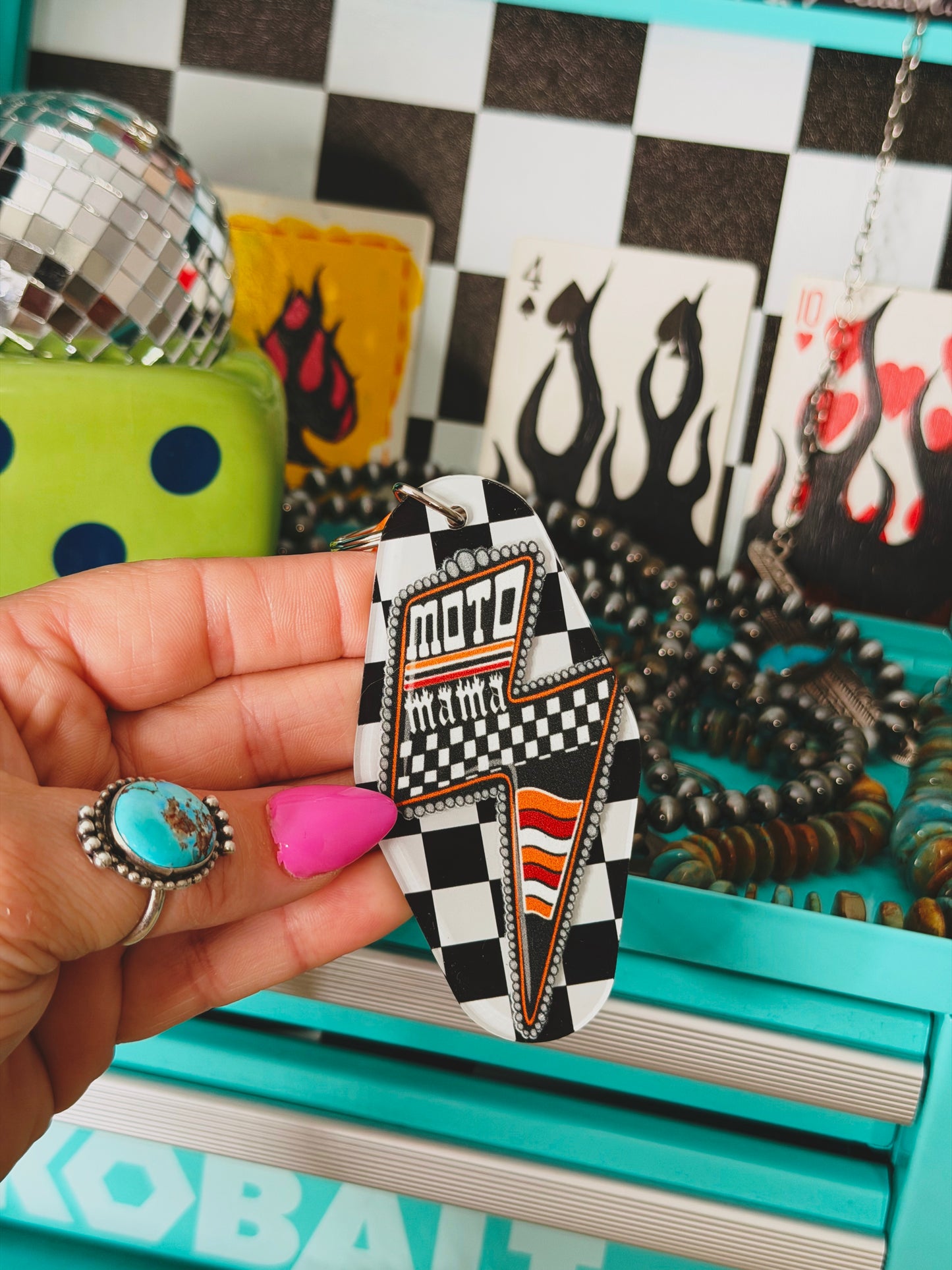 Moto Mama Motel Keychain