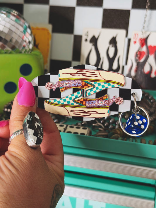 Checkered Out Motel Keychain