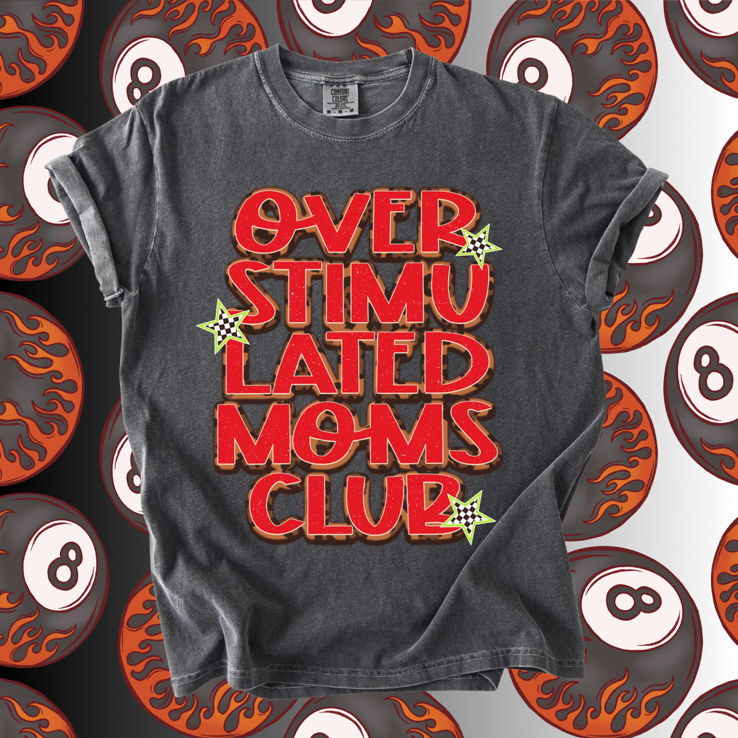 Overstimulated Moms Club tee