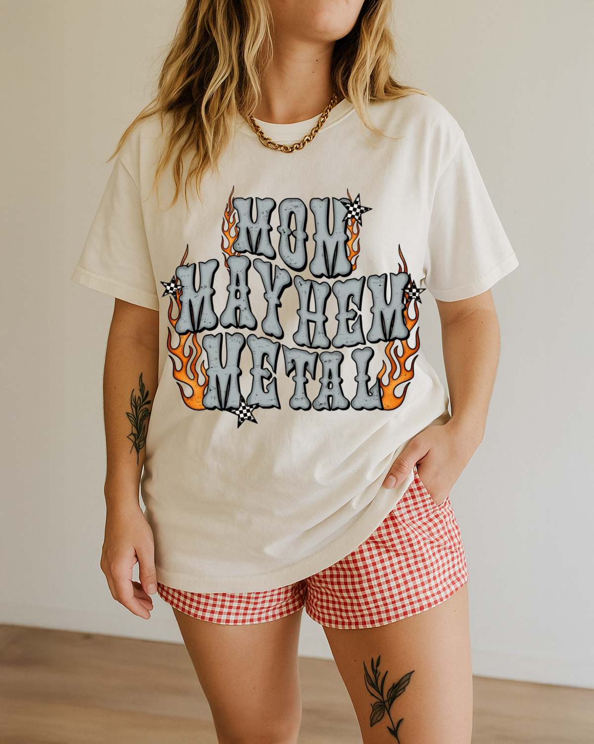 Mom Mayhem Metal tee