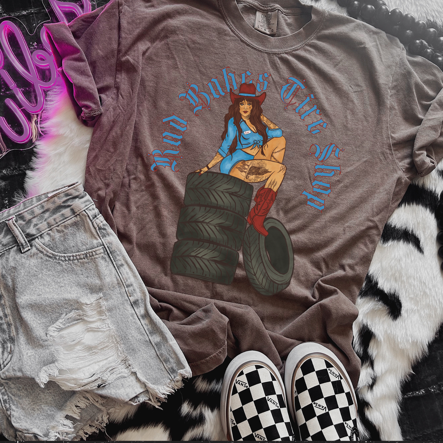 Rad Babes Tire Shop tee