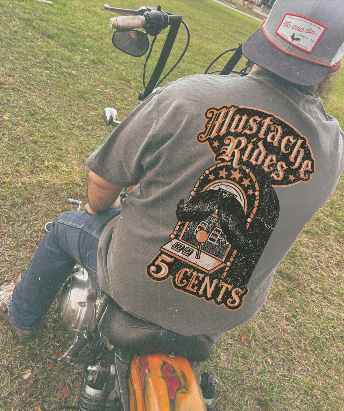 Mustache Rides tee