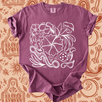 Tooled Western collage tee