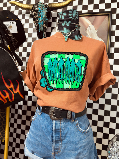 Checkered Mama Tee