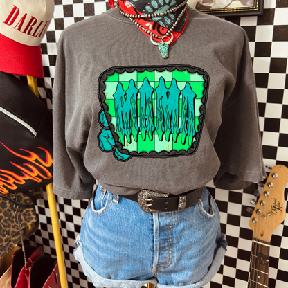 Checkered Mama Tee