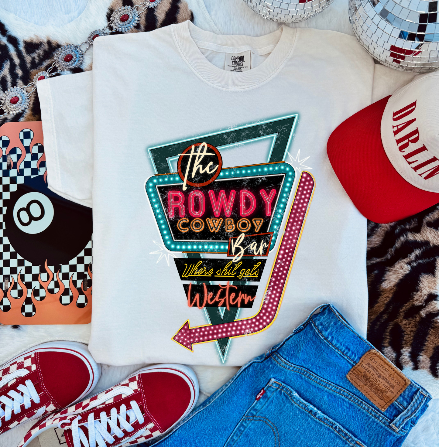 Rowdy Cowboy Bar tee