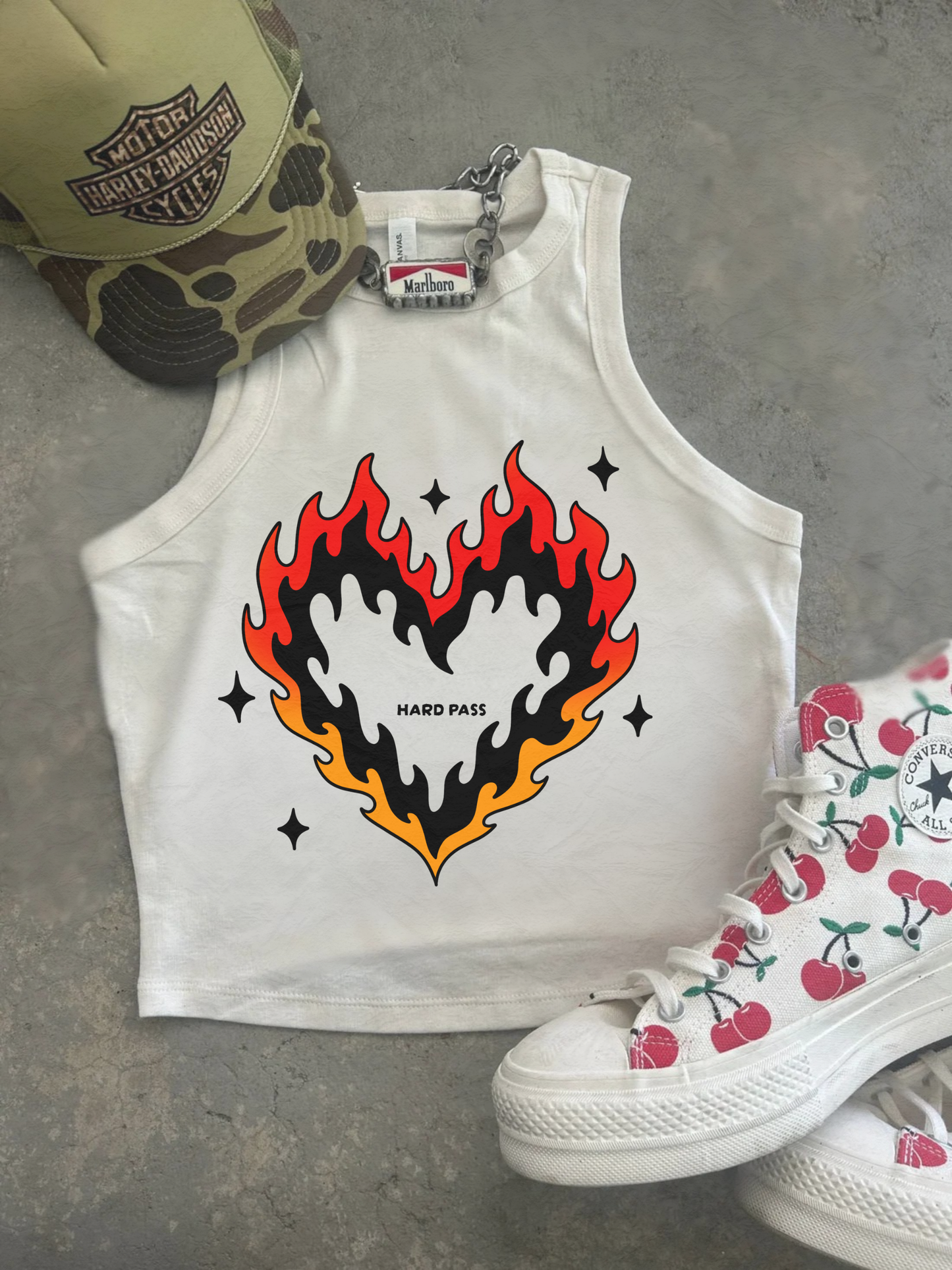 Flamin Heart Sayings Tank