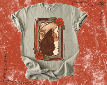 Barbwire Babe tee