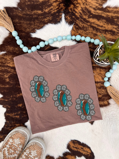 Turq Clusters tee