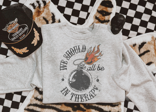 All be in therapy sublimation crew