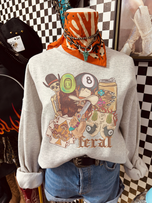 Feral Collage Sublimation Crew