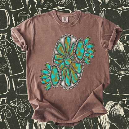 Turquoise Clusters Tee