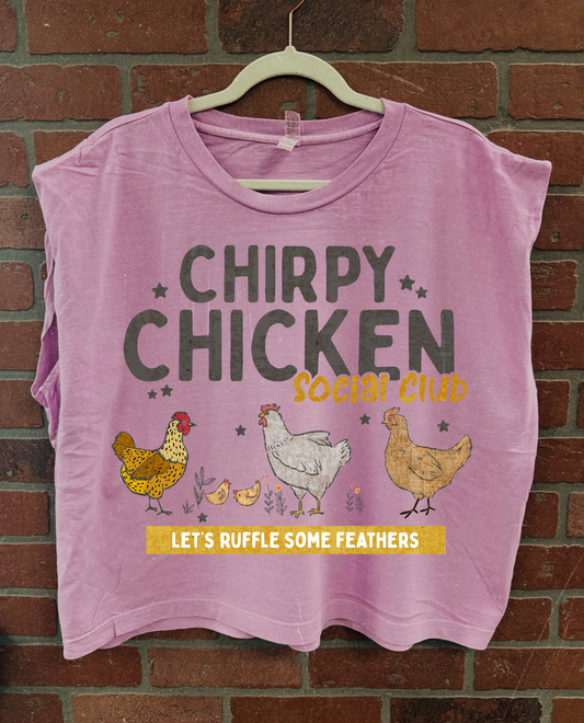 Chirpy Chickens social club Muscle tee