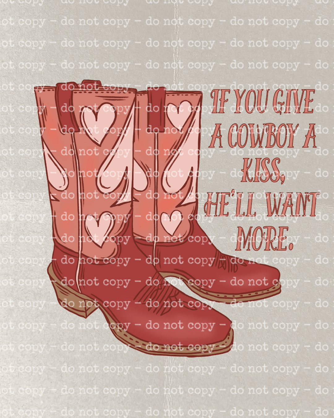 Cowboy Kiss DTF TRANSFER