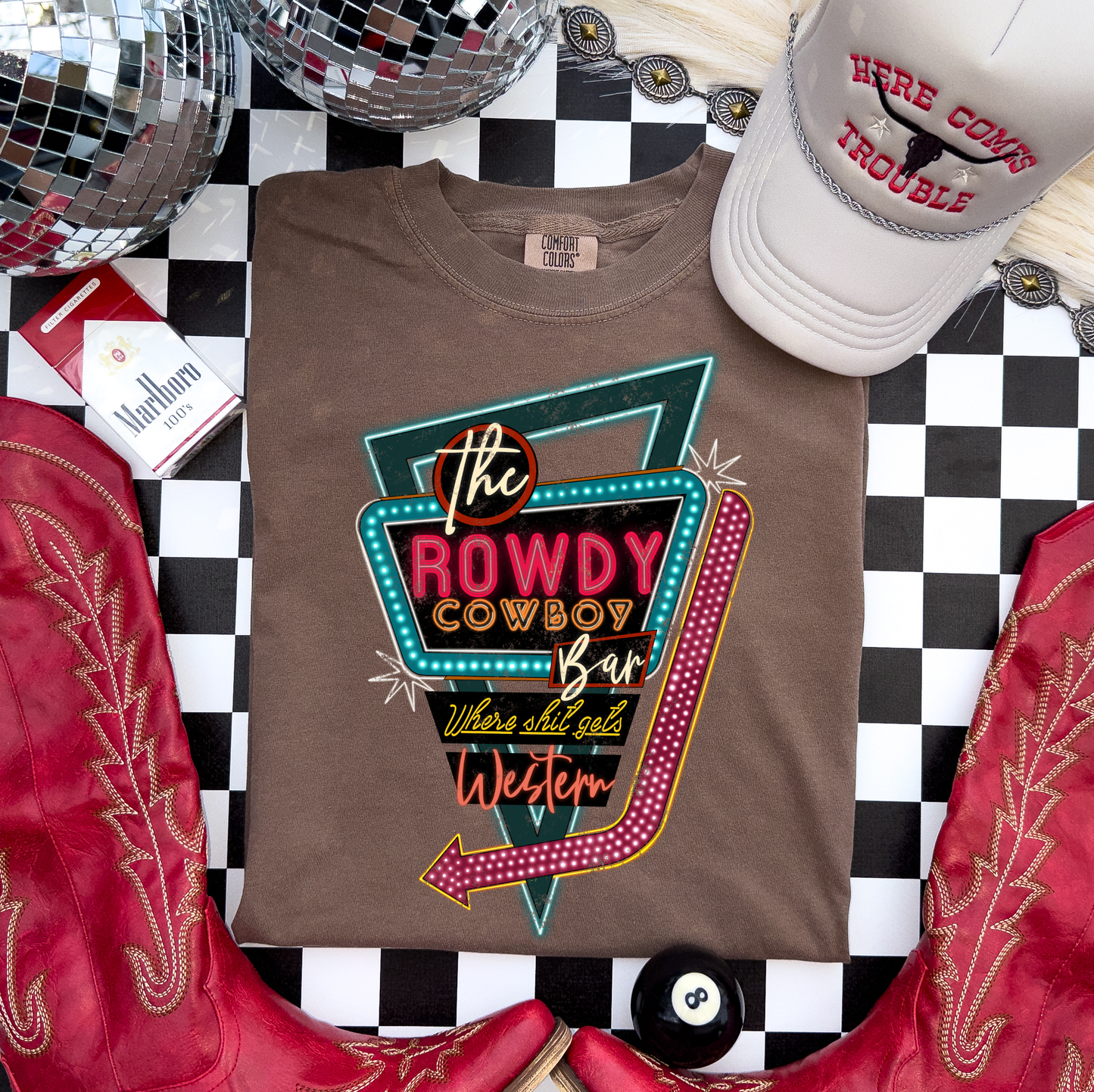 Rowdy Cowboy Bar tee