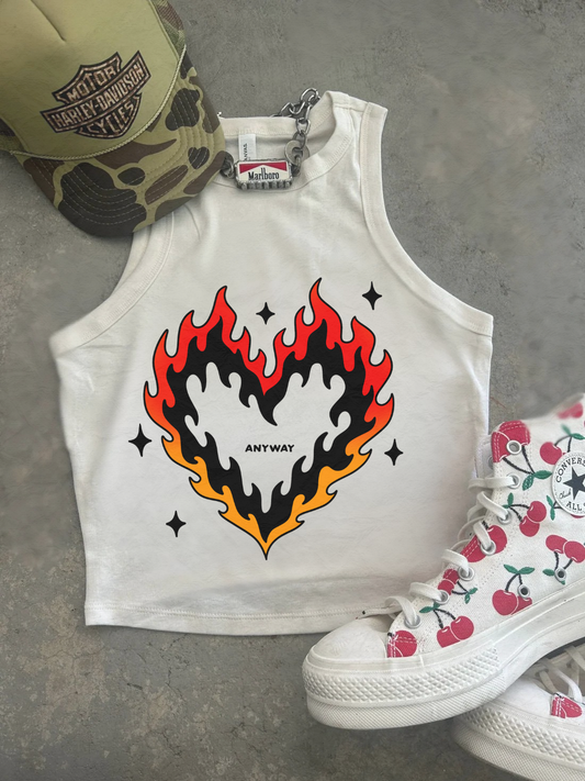 Flamin Heart Sayings Tank